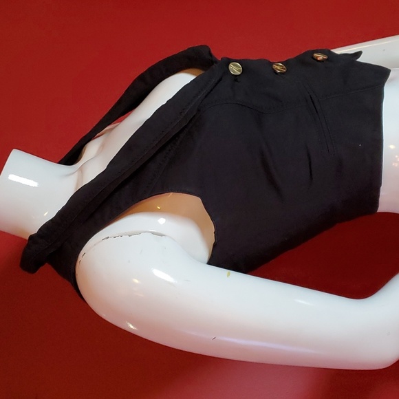 Marciano Black Cropped Tuxedo Vest Size 6 - Picture 3 of 8